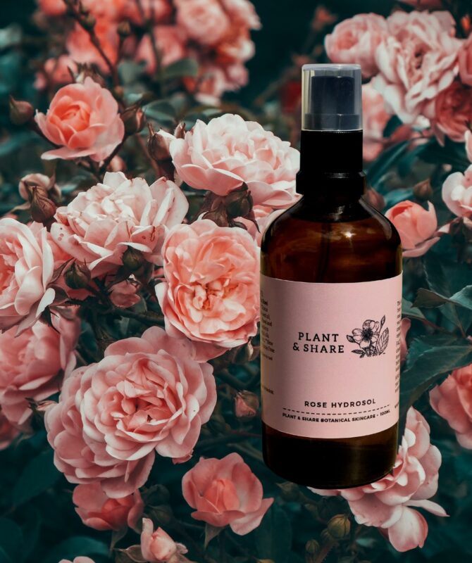 rose face mist with roses