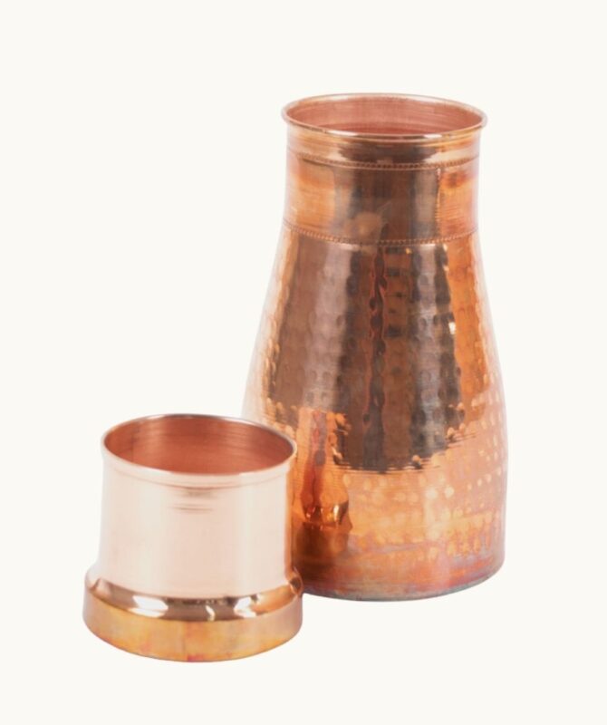 Copper Water Jug With Cup