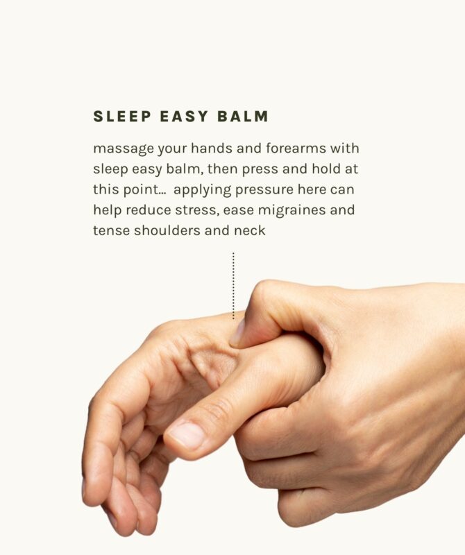 sleep easy balm self massage