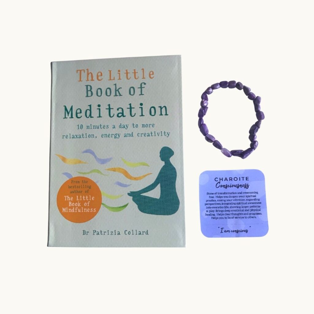 the little book of meditation and crystal bracelet