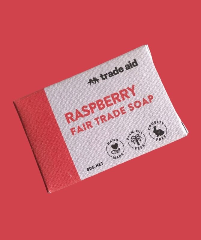 Trade Aid Raspberry soap