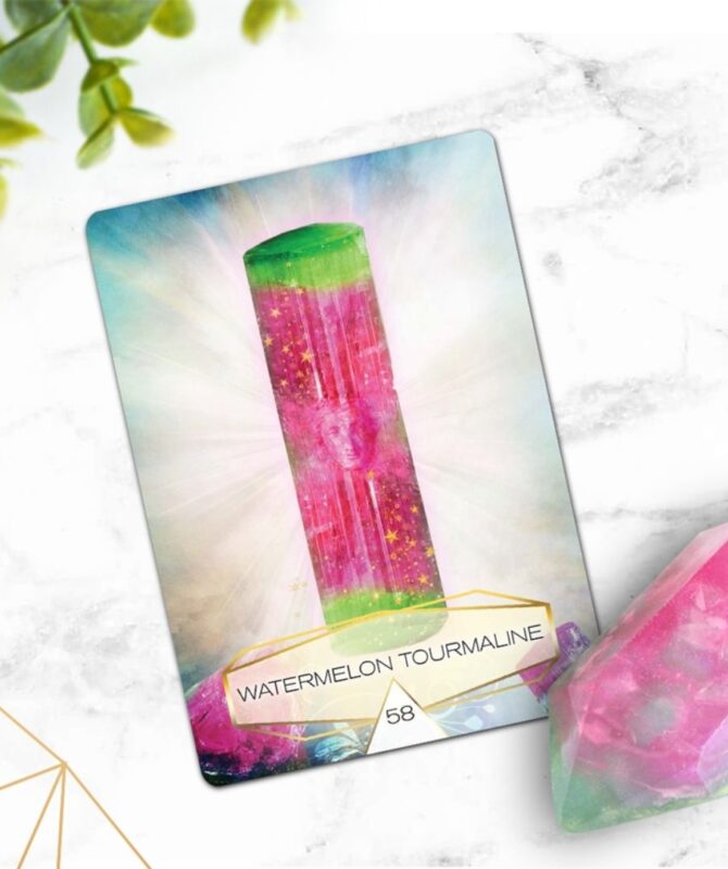 the crystal spirits oracle colette baron-reid watermelon tourmaline