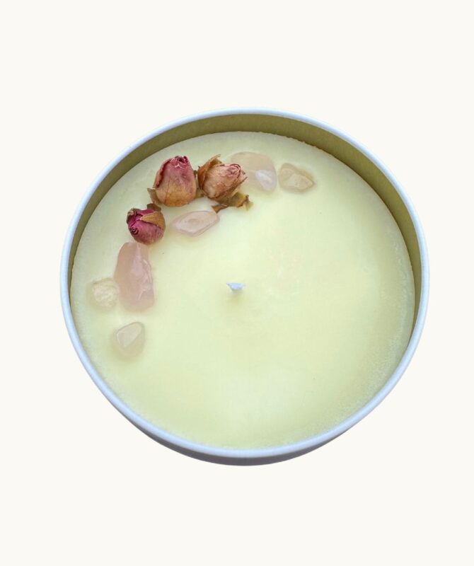 sweet pea + jasmine candle - white