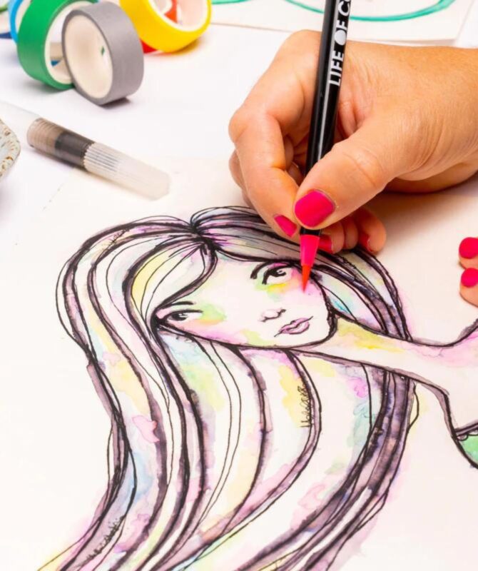 life of colour watercolour brush pens